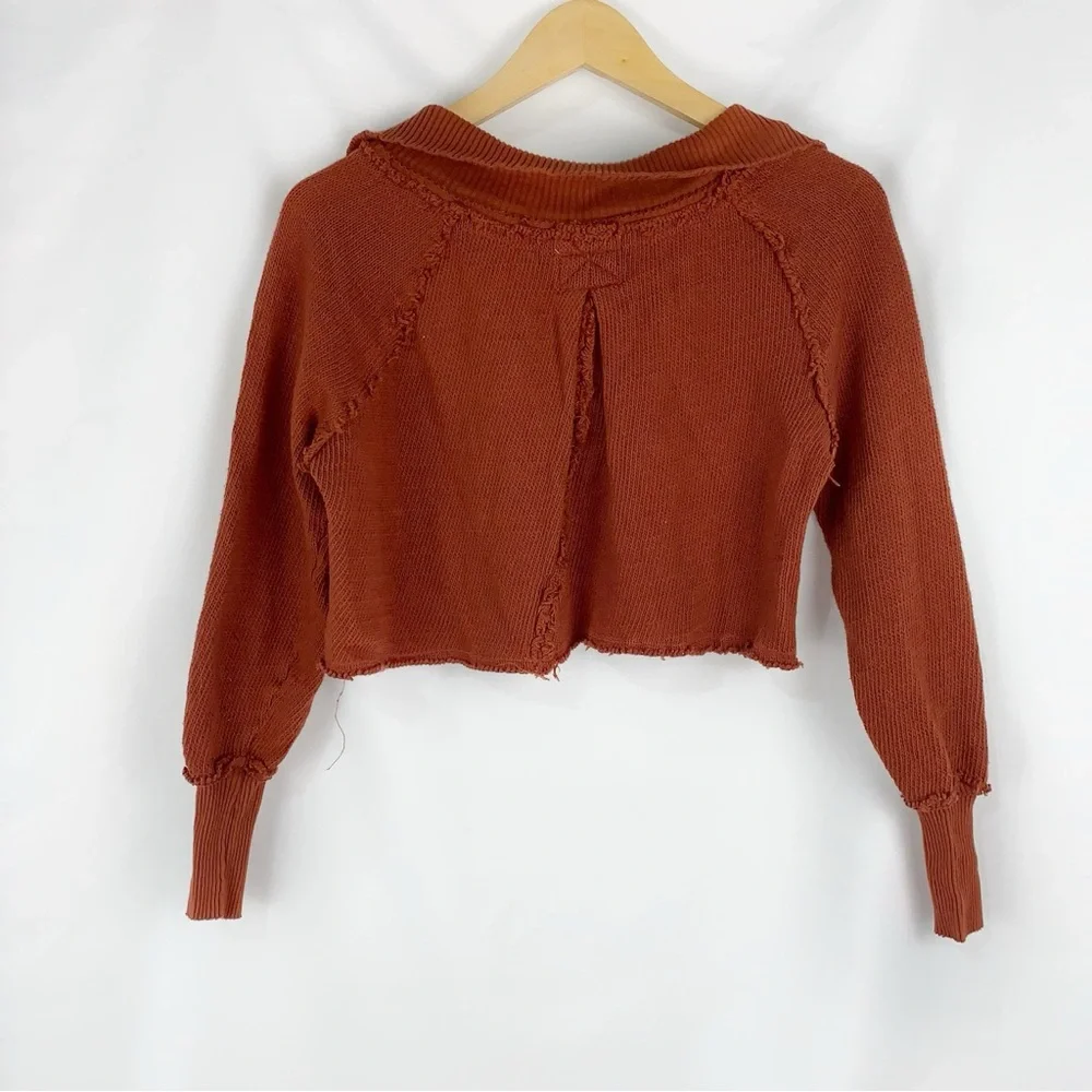 We The Free Darcy Cropped Sweater in Cedar